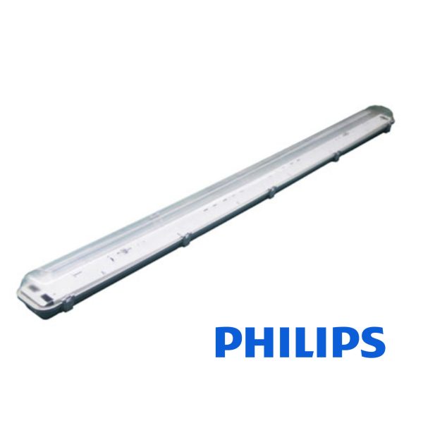 Luminaria Hermética Para 2 Tubos Led IP65 Marca Philips