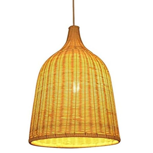 Lámpara de mimbre Tejida Cono Grande #797